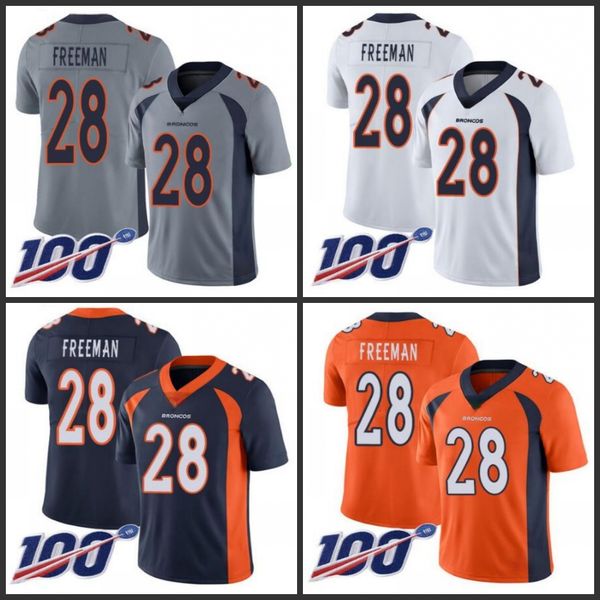 

denver broncos men #28 royce an orange men's women youth stitched nfl limited rush 100th season jersey, Black;red