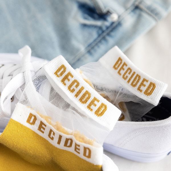 

zatz8 tiktok socks foot chain of the same style foot chain net red ins fashionable women medium shallow tube socks 5 pairs thin cotton mediu, Pink;yellow