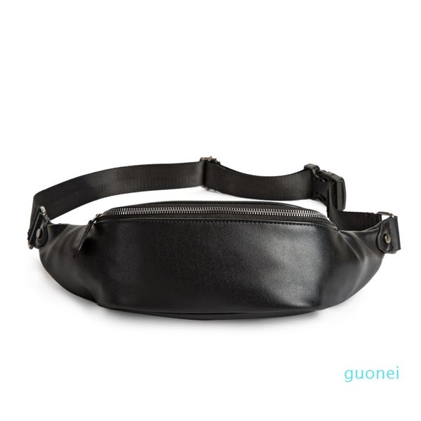 Marsupio da uomo Marsupio Marsupio Banano De Cintura Banana Marsupio in pelle PU Nero Piccolo marsupio stretto Borsa a tracolla piccola Banana Sac