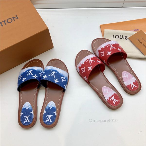 

новые женщины escale замок it flat mule тапочки дизайнер сандалии моды краска monogram canvas повседневная обувь лучшие качества открытый би, Black