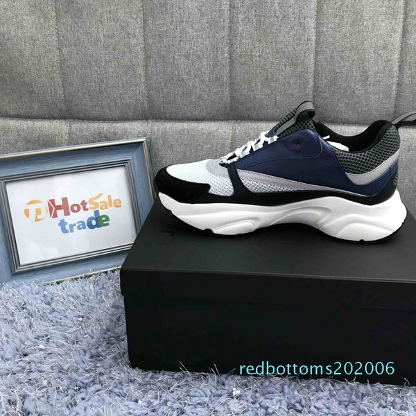 

2020 new style 3d designers dark navy calfskin sneaker men women low cut casual flat canvas sneaker retro patchwork luxury shoe t01, Black