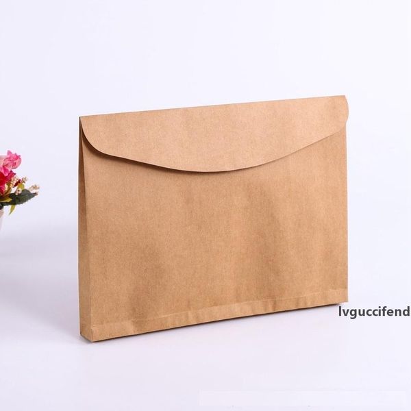 

31cmx3cmx22.5cm large envelope gift paper bag kraft paper clothing bag office document bag factory wholesale lx2897
