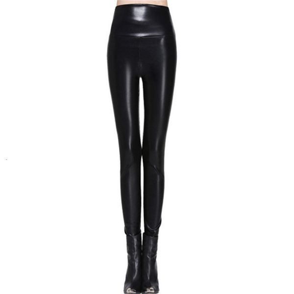 

women leggings faux leather slim leggings plus size novelty high elasticity pants leggins s 4xl leather boots leggings, Black