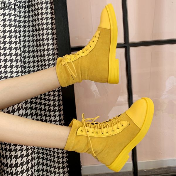 

2020 autumn new boots women fashion simple solid color suede comfortable casual boots, Black