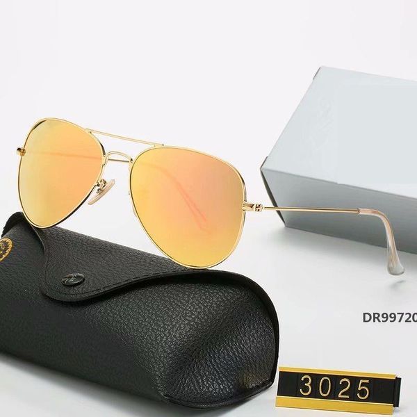 

classic sunglasses vintage pilot sun glasses polarized uv400 bans men women mirror 58mm glass lenses 3025dr99720, White;black