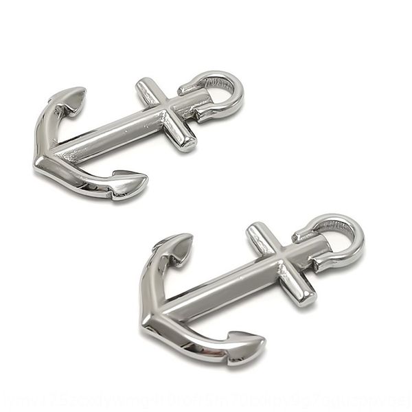 

stainless pendant diy bracelet steel anchor pendant simple anchor jewelry buckle diy leather rope bracelet buckle accessories, Silver
