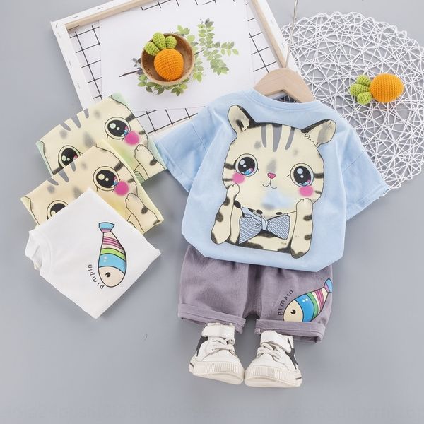 

83vq1 suit 2020 summer clothes new cartoon suits for boys and girls children's suits for boys and girls casual boy short sleeve t-shirt