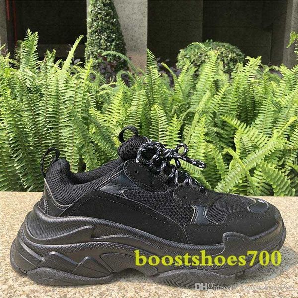 

paris luxury triple-s white black crystal bottom increasing casual shoes platform men women vintage old grandpa chaussures sports sneakers