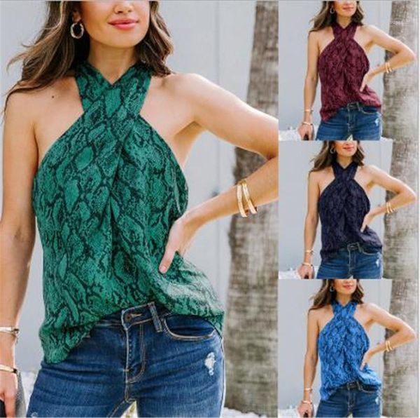 

casual loose solid color summer womens designer tees wrapped chest straight ol style halter criss-cross womens tanks solid summer sleeveless, White