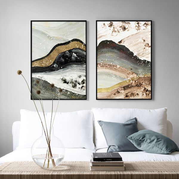 

mountain abstract marble modern painting wall art canvas painting nordic posters and prints wall pictures for living room decor