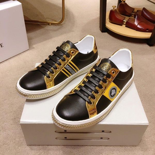 

новый роскошный мужская повседневная обувь моды личности спортивная обувь комфортной бизнес мужская обувь оригинальный упаковка коробки zapa, Black