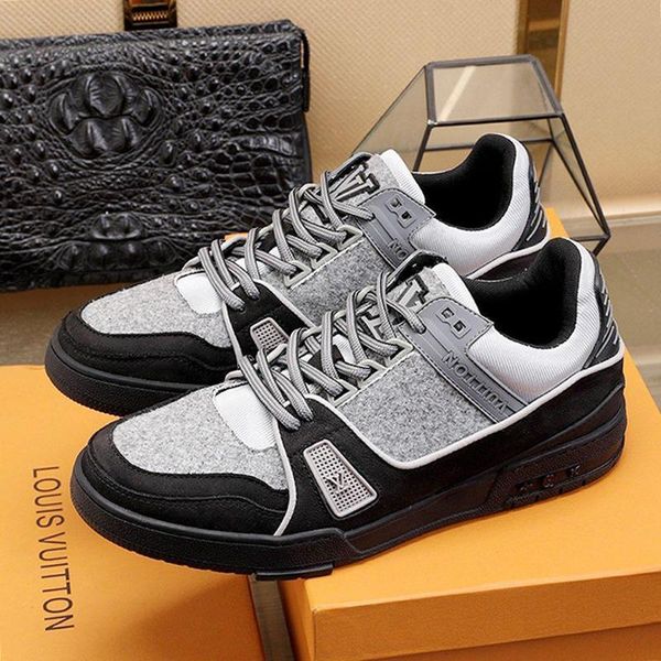 

2020 men shoes casual luxury big size fashion lace -up sneakers breathable flats male footwears chaussures pour hommes trainer sneaker c, Black