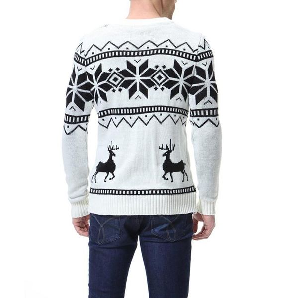 

man sweater warm casual knitted pullover sweaters, White;black