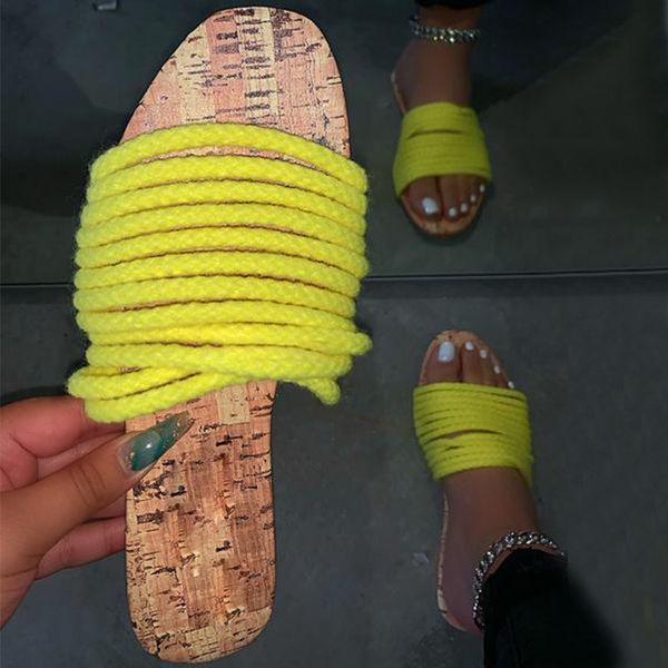 

женщины женщина тапочки лето хлопок twist flats женская обувь женский желтый оранжевый горками женщин пляж комфорт обувь плюс размер, Black