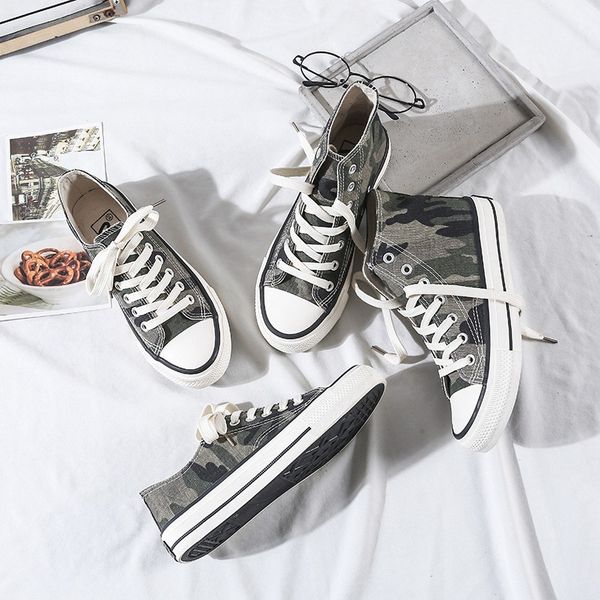 

canvas camouflage women casual shoes denim sneakers women vulcanize shoes oxford plimsolls footwear summer female cs03, Black