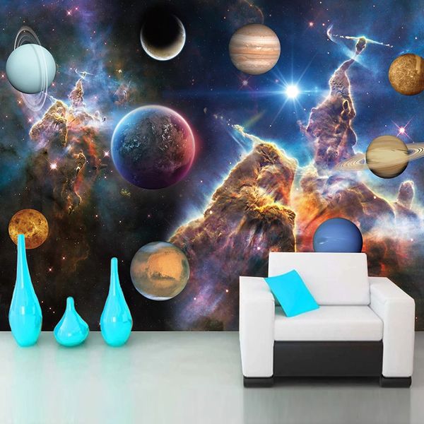 Personalizzato 3D bellissimo universo galassia cielo stellato grande murale ristorante camera da letto soggiorno poster immagine carta da parati pittura murale