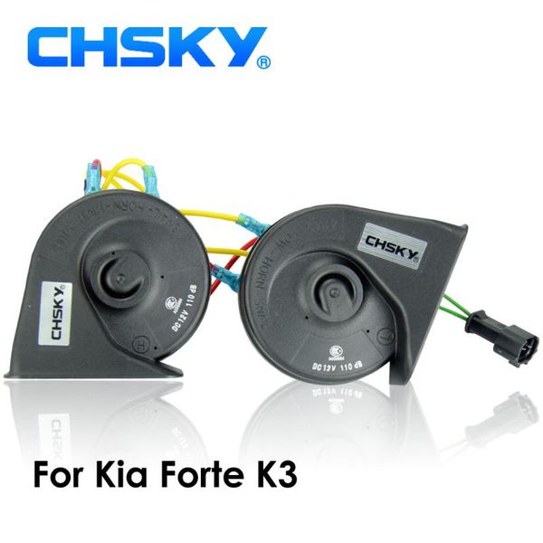 

chsky car horn snail type horn for kia forte 2008 to 2020 12v loudness 110-129db auto long life time high low klaxon