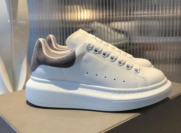 

men women height increasing casual shoes breathable fashion waterproof wedges platform flat shoes stability grey suede leather shoes, Black