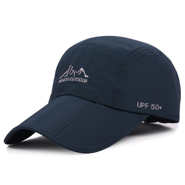 

men women fishing cap foldable baseball cap men baseball hat for women outdoor ultra-thin upf50 waterproof hat, Black;white