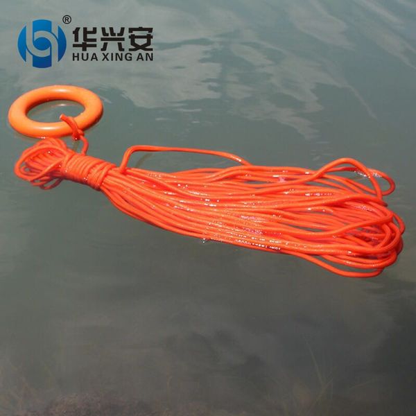 

huaxingan orange 8mm water floating rope 30 m floating rope with bracelet safety life buoy bracelet life buoy hook
