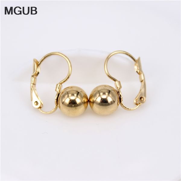 

8 10 12mm solid ball earrings for sale comfortable for men and women multiple size options sports and leisure lh651a, Golden;silver
