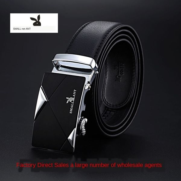 

flower childe men's automatic buckle casual cow belt genuine leather casual business belt fashion, Black;brown