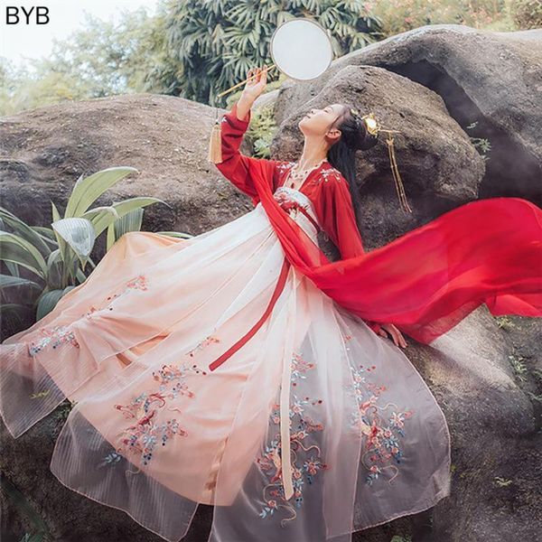 

hanfu ancient chinese costume dress koi traditionl chinese clothing for women fairy design style daily festival outfits dance, Black;red