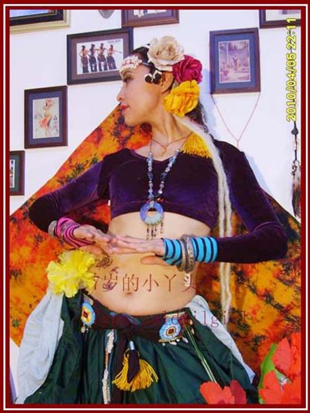 

velvet fat chance tribal choli belly dance long sleeve fa01-07, Black;red