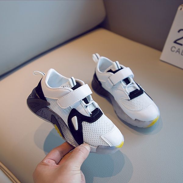 

ktp9g summer 2020 new boys' sports girls' net breathable middle and large children's sports running shoes running shoes yang, Black