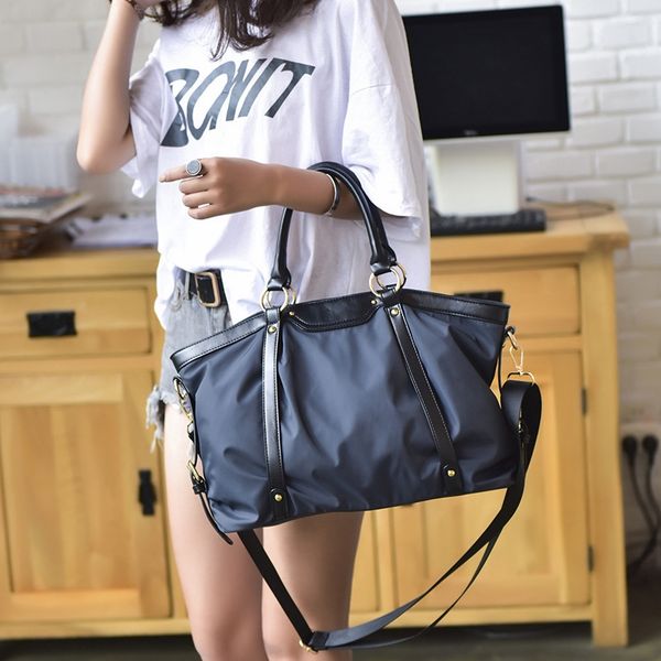 

new women's oxford cloth travel japanese and korean women's travel waterproof oxford cloth bag shoulder portable crossbody large b, White