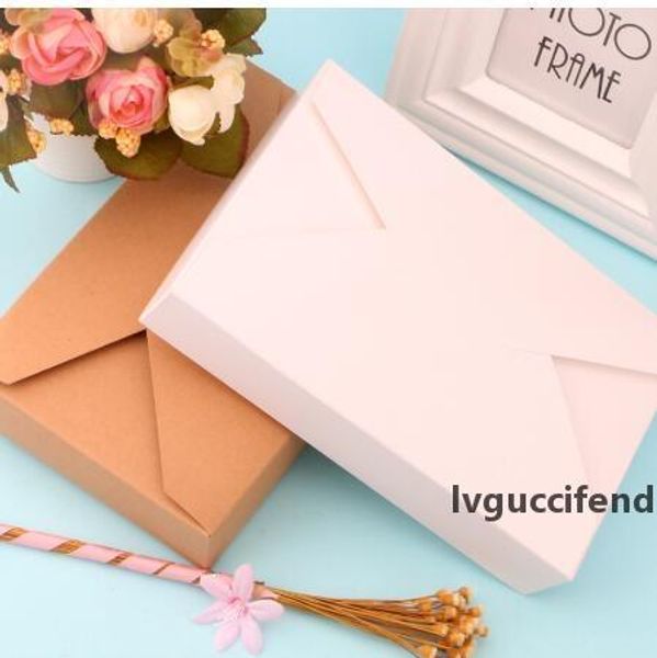 

20pcs brown & white envelope box gift box packaging for sweets candies paper for cookie presents carton caixa