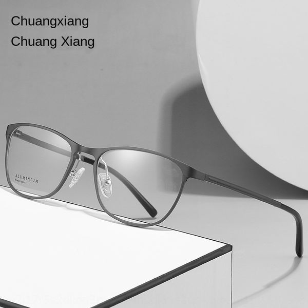 

new aluminum magnesium frame men's and women's universal full myopia frame plain glasses myopia glasses 6290, Silver