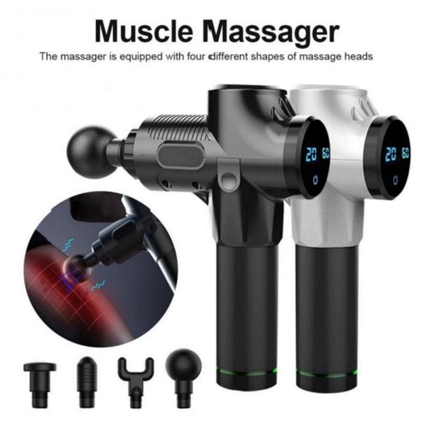 

gadgets electric massager therapy fascia massage gun deep vibration muscle relaxation fitness equipment 1200-3300r/min