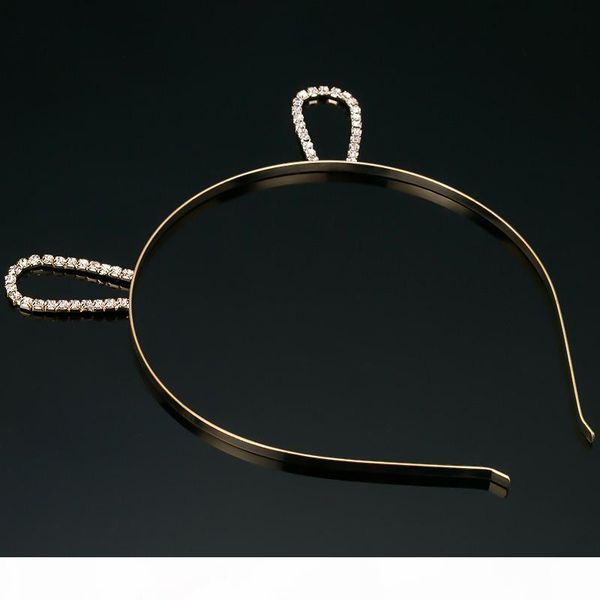 

o fashion women girls cat ear rhinestone alloy headband hair bands accessories new arrival crystal hair hoop jewelry h014, Silver