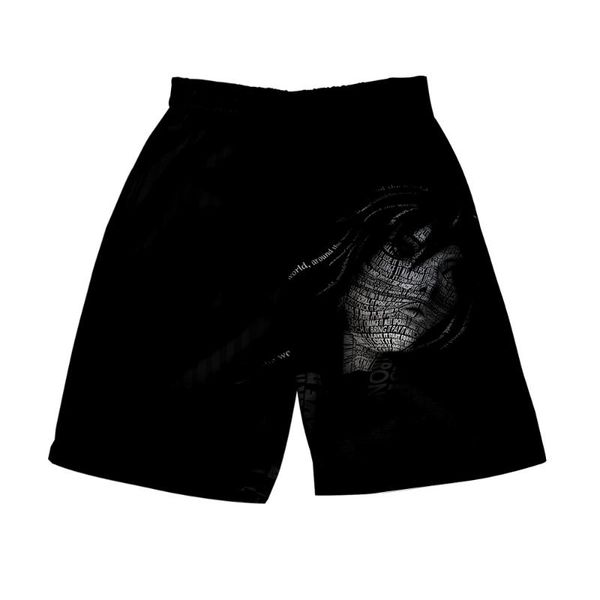 

summer new hip hop ghost in the shell shorts trunks quick dry beach shorts men women korea short beach wear, White;black