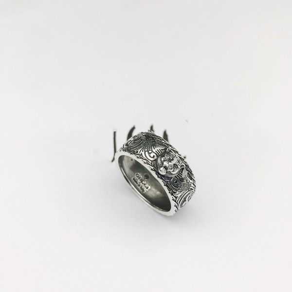 

latest design tiger head 925 sterling silver ring couple personality retro ring luxury design ring fashion jewelry supply