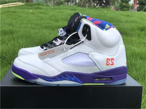 

new arrival air 5 alternate bel -air men basketball shoes white purple mandarin duckmen db3335 -1001 running sneakers size 7 -13 0q0, Black