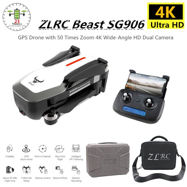 

sg906 rc gps drone 4k quadcopter with 5g wifi camera brushless quadrocopter foldable drones with camera hd vs sjrc f11 pro dron