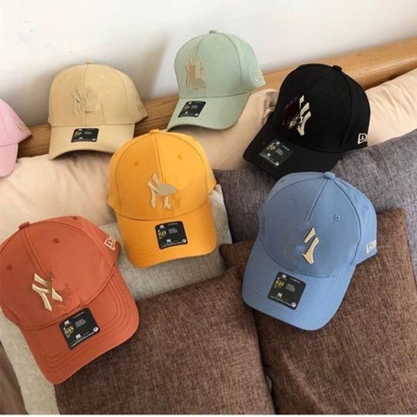 

2020 high sunscreen baseball version summer ny new gold label men' and women' same style baseball cap sun-proof cap web celebrit, Blue;gray