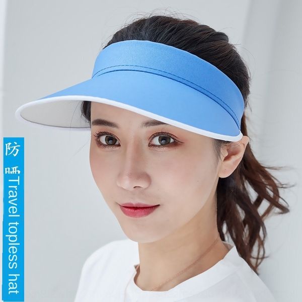 

new sunscreen long eaves empty outdoor riding sun hat sunscreen hat, Blue;gray