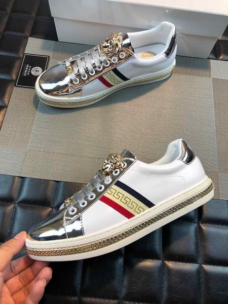 

2020-2019r summer men's leather low-casual shoes, flat comfortable white shoes, high-quality fashion wild sports shoes, size: 38-44