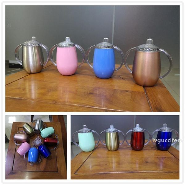

10oz sippy cup mix colors spill proof baby mug baby pacifier bottles egg cups tumbler safe insulated milk thermos