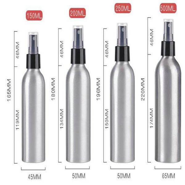 

2016 3 120ml 4oz aluminum silver spray bottles refillable empty fine mist sprayer with black nozzle and lid perfume facial water spray home2