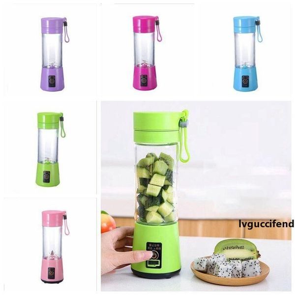 

electric juicer blender usb portable personal blender with travel cup 380ml rechargeable juicer bottle fruit vegetable kitchen tools lxl224