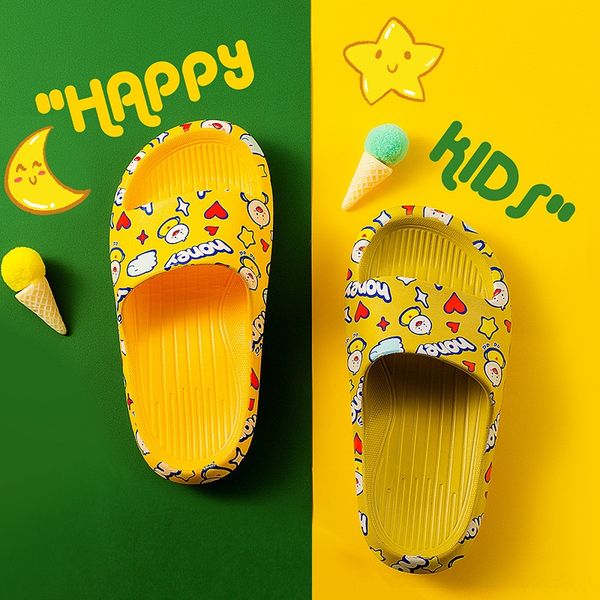

2020 new duck lightweight soft bottom anti-skid baby slippers eva material slippers, Black;grey