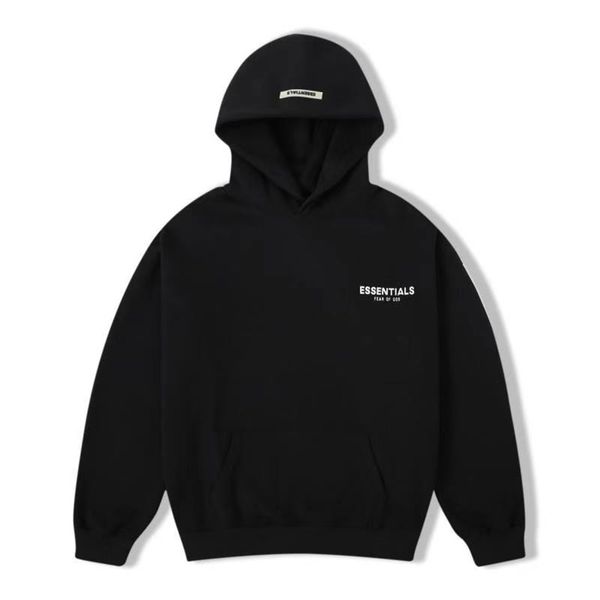 

19ss ip op double-sided wear solid pullover sweatshirt crewneck fashion simple sweater casual couple street oodies t shirts fymwy225#263, Black