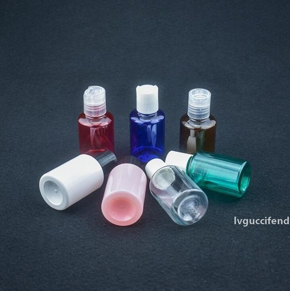 

portable 50ml cream lotion cosmetic container travel kits empty small transparent plastic bottle with disc cap lx1440