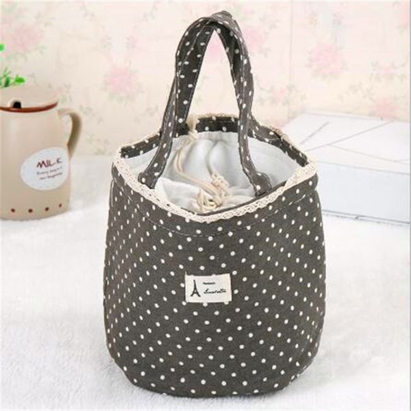 

floral canvas hand canvas portable mommy bag thermal insulation lunch box thermal insulation bag handbag
