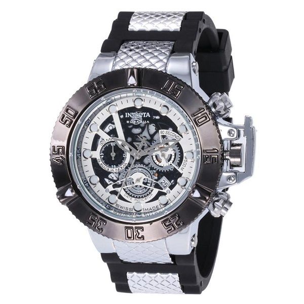 

sports casual calendar men's quartz watch invicta royal oak rotating dial all hands can be operated pu strap, Slivery;brown