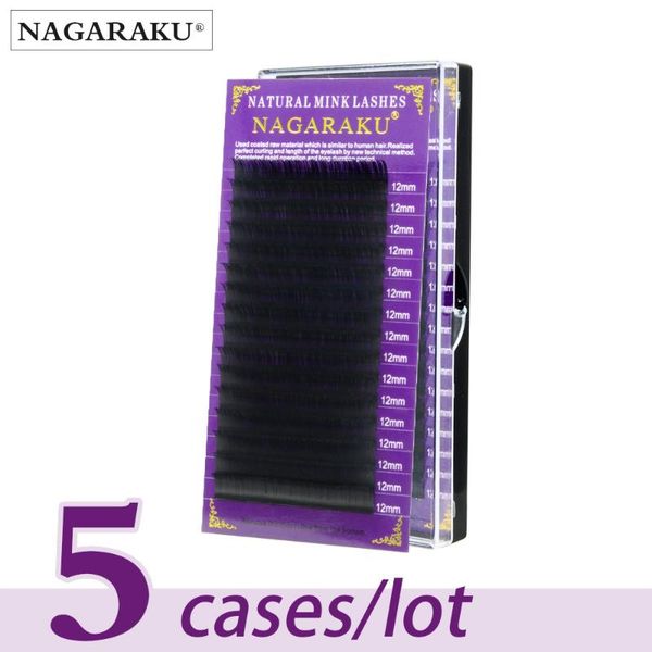 

false eyelashes nagaraku 5 cases/lot mink eyelash extension,individual natural make up fake